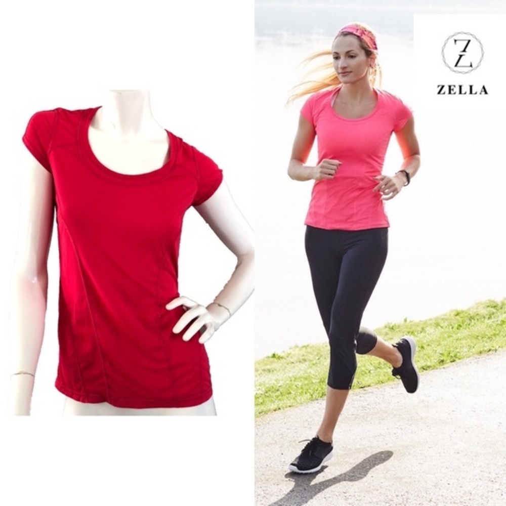 Zella ‘Sunny Run’ Short Sleeve Tee Pink Size Small